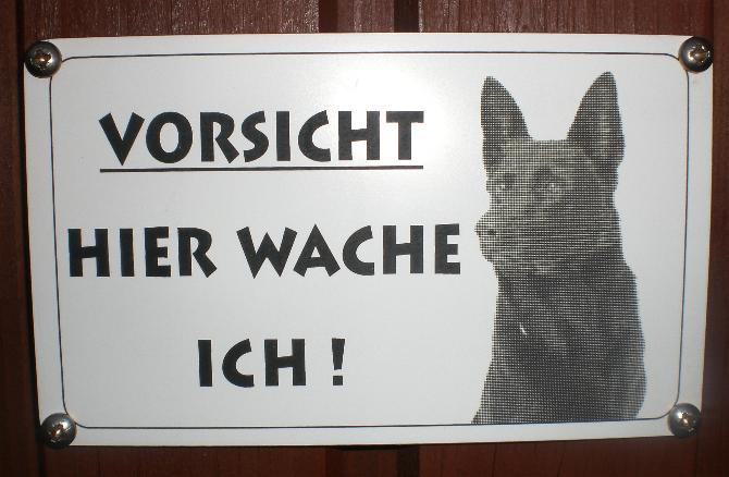 Schild "Vorsicht Hund"