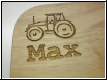 Fr�hst�cksbrettchen mit Gravur - Holzbrett eckig