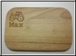 Fr�hst�cksbrettchen mit Gravur - Holzbrett eckig