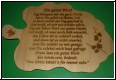 Holz - Spruch auf Laubblatt graviert