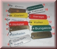 Schl�sselanh�nger 5tlg. -Sparset - Haus, Garten, Wohnung, Beruf