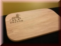 Fr�hst�cksbrettchen mit Gravur - Holzbrett eckig