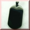Edelstahlanh�nger -  schwarze Gravurplatte