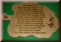 Holz - Spruch auf Laubblatt graviert