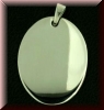Edelstahlanh�nger oval - Gravurplatte